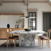 Rectangular Pedestal Base Dining Table