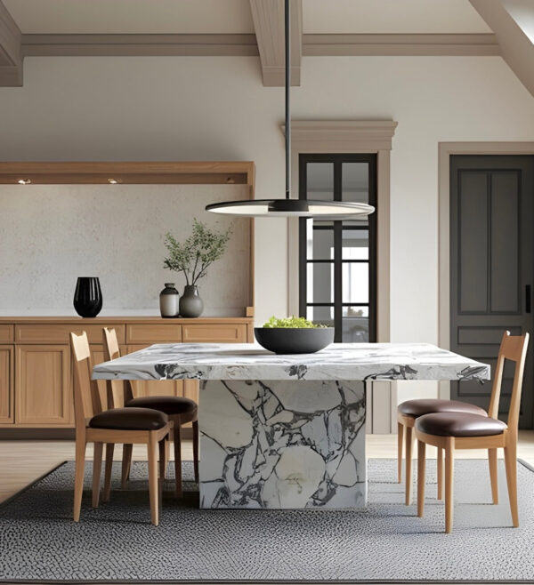 Rectangular Pedestal Base Dining Table