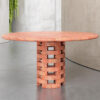 Red Travertine Dining Table