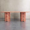 Red Travertine Dining Table