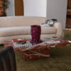 Rosso Francia Marble Coffee Table