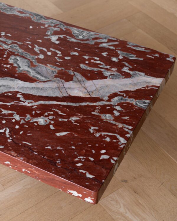 Rosso Francia Marble Coffee Table