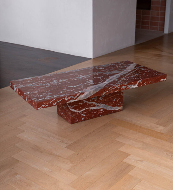 Rosso Francia Marble Coffee Table