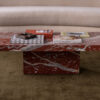 Rosso Francia Marble Coffee Table