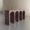 Rosso Levanto Marble Console Table