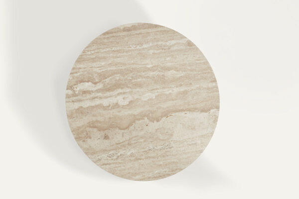 Round Travertine Coffee Table