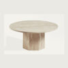 Round Travertine Coffee Table