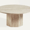 Round Travertine Coffee Table
