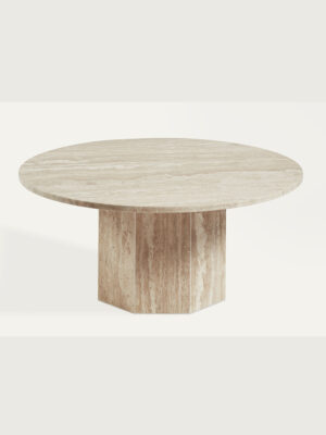 Round Travertine Coffee Table