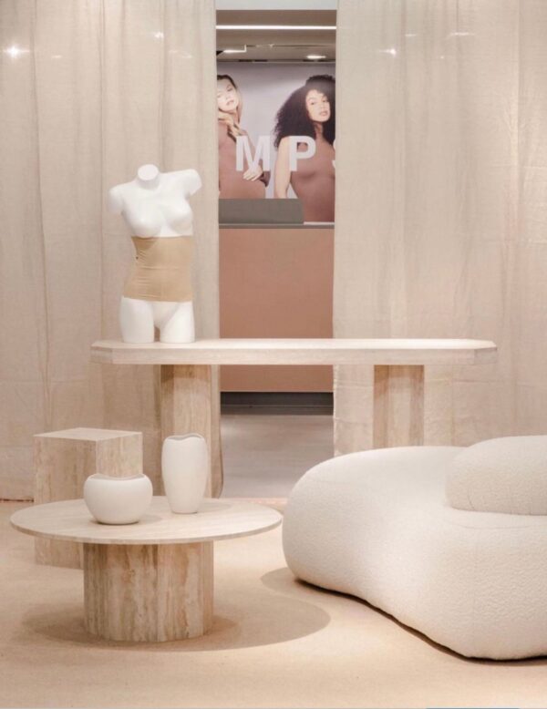 Round Travertine Coffee Table