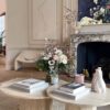 Round Travertine Coffee Table