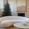Round Travertine Coffee Table