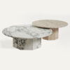Round Travertine Coffee Table