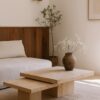 Salontafel Set Travertine Natural Stone Accent Table