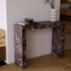 Small Rosso Levanto Marble Console Table