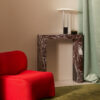 Small Rosso Levanto Marble Console Table
