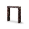 Small Rosso Levanto Marble Console Table