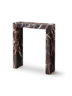 Small Rosso Levanto Marble Console Table