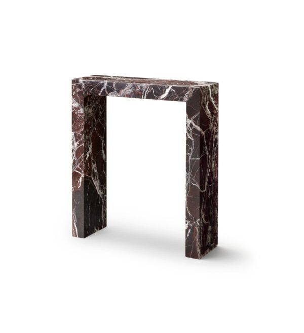 Small Rosso Levanto Marble Console Table