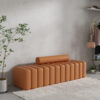Suede Upholstered Entryway Bench