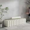 Suede Upholstered Entryway Bench
