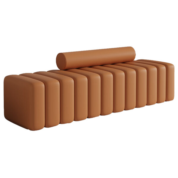 Suede Upholstered Entryway Bench