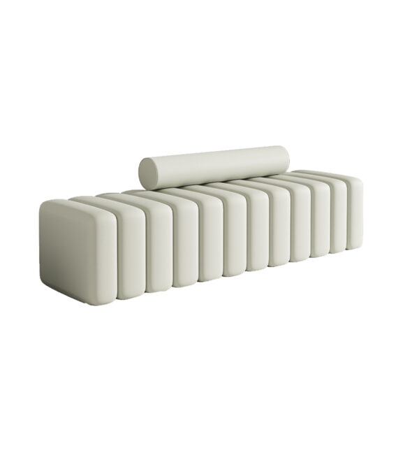 Suede Upholstered Entryway Bench