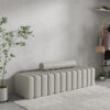 Suede Upholstered Entryway Bench