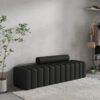 Suede Upholstered Entryway Bench