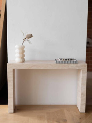 Travertine Console Table