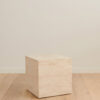 Travertine Plinth Side Table