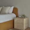 Travertine Plinth Side Table