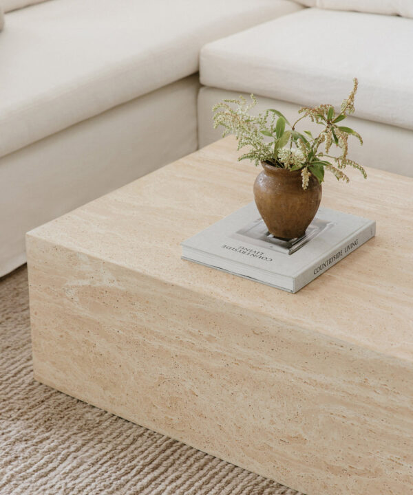 Travertine Rectangle Coffee Table