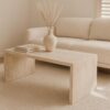 Travertine Rectangular Salon Table