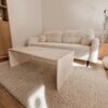 Travertine Rectangular Salon Table