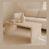 Travertine Rectangular Salon Table