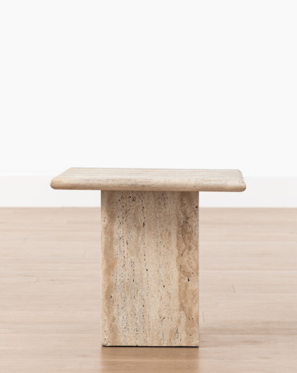 Natural Travertine Side Table