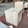 Travertine End Table
