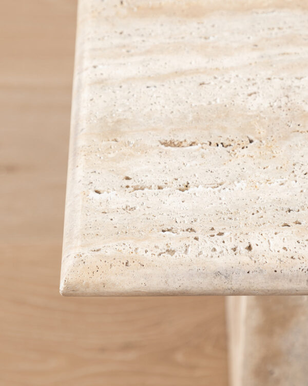 Natural Travertine Side Table