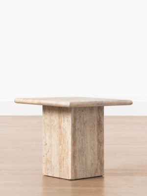 Natural Travertine Side Table