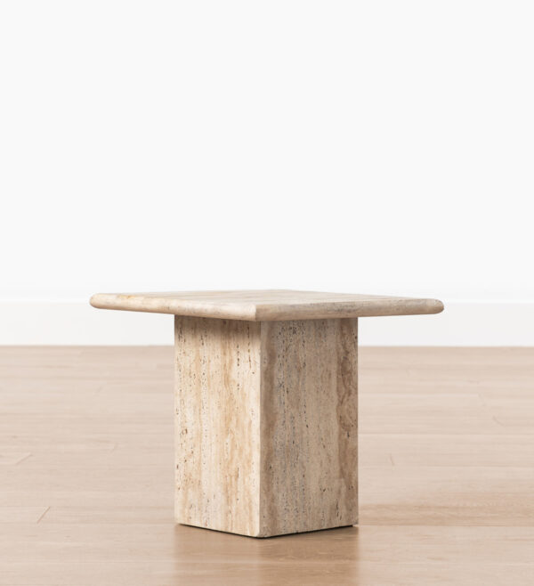 Natural Travertine Side Table
