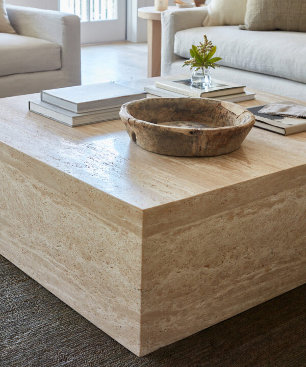 Travertine Square Coffee Table