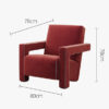 Fabric armchair