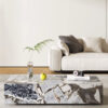 Veined Modellato Marble Plinth Coffee Table