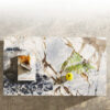 Veined Modellato Marble Plinth Coffee Table