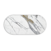 White Oval Marble Dining Table