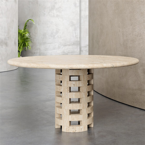 Round Brace Dining Table