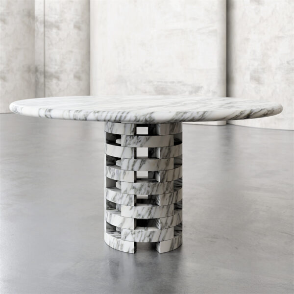 Natural Travertine Round Table