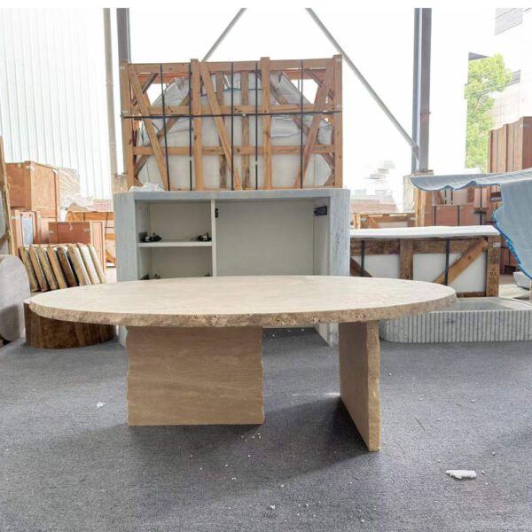 Natural Edge Travertine Coffee Table