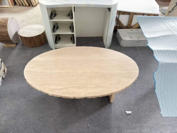 Natural Edge Travertine Coffee Table